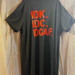 Black Graphic T-Shirt Dress